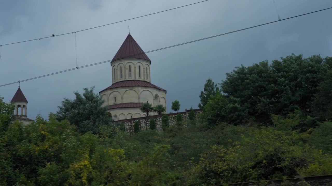 Dirigindo por igreja na zona rural