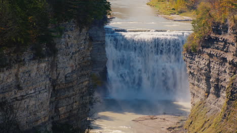 waterfall in letchworth state park