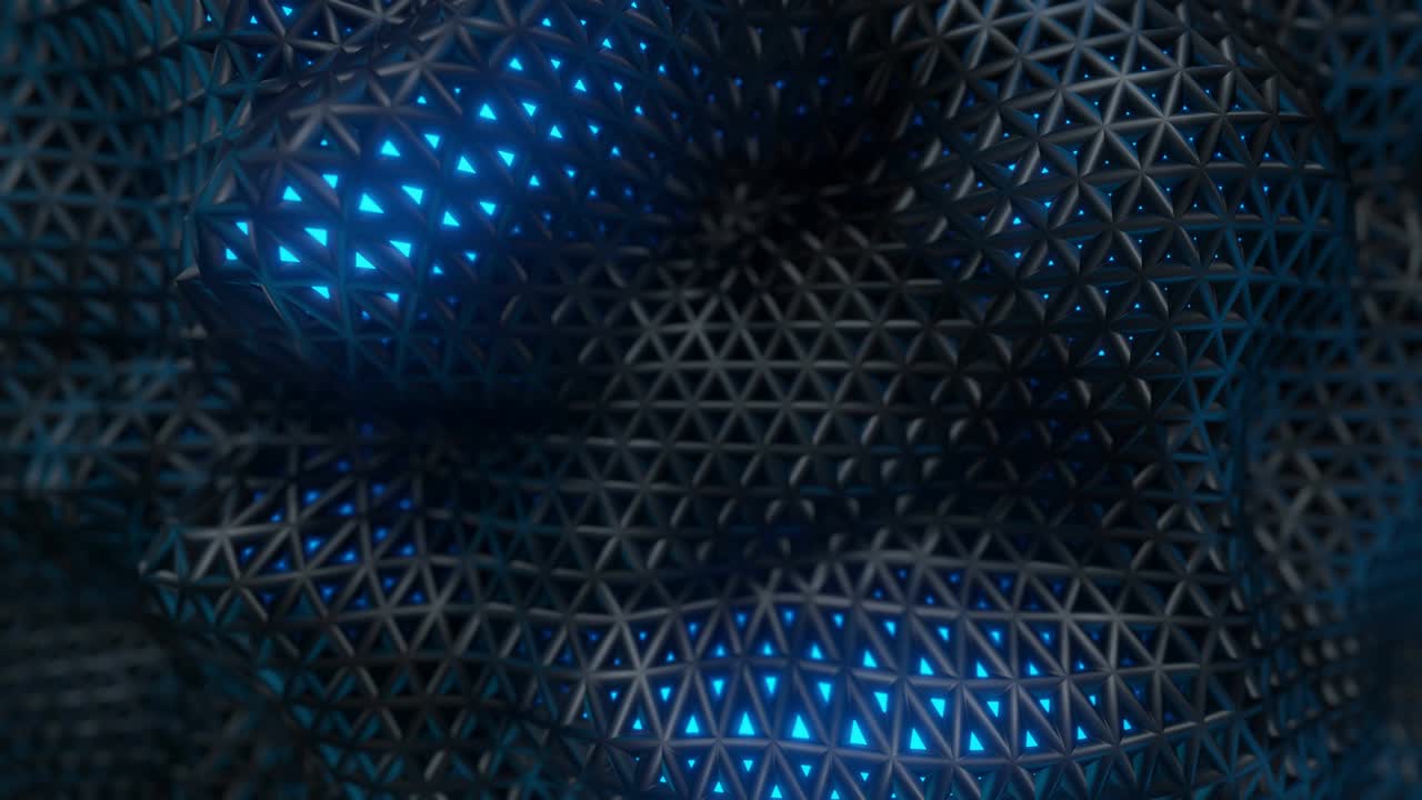 onda oscura futurista abstracta en el fondo de energía azul brillante renderización 3d
