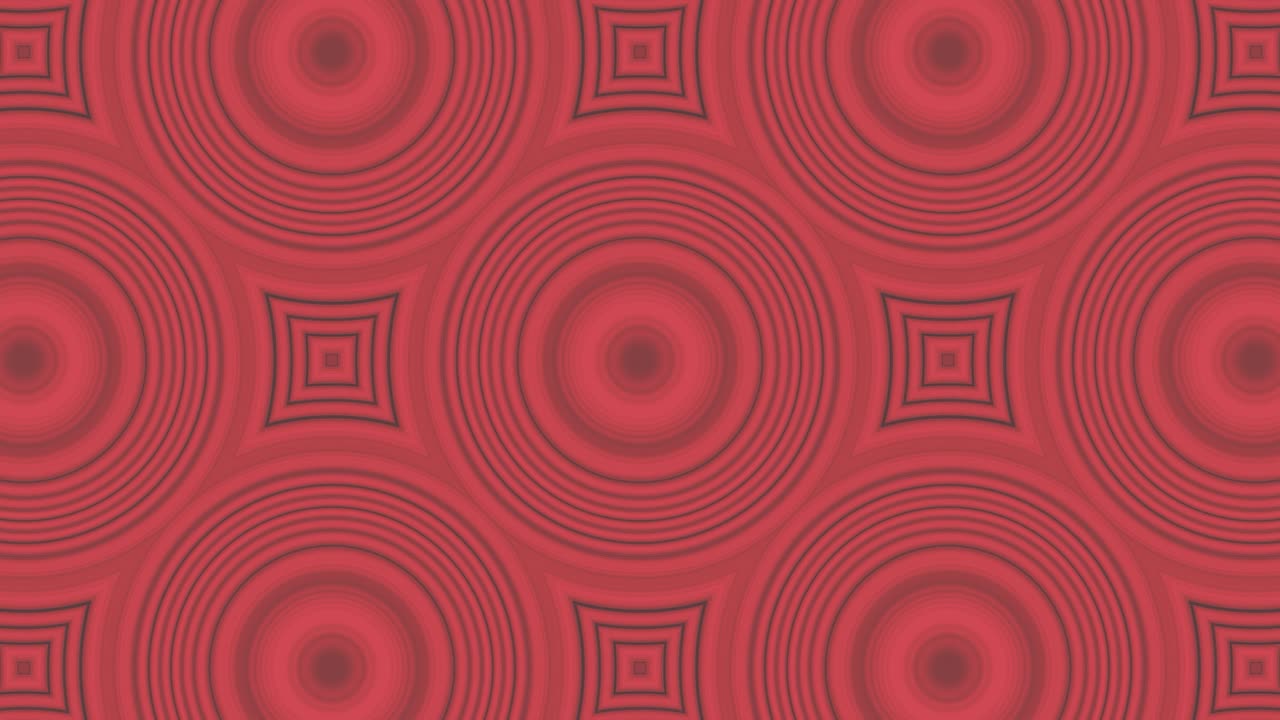 Abstract Geometric Pattern with Red Circles and Squares