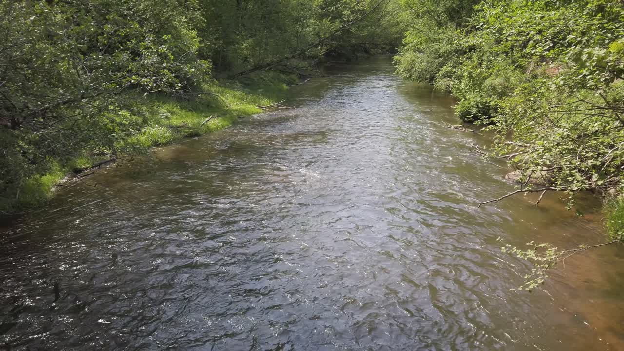 Fiume tranquillo che scorre in 4K con filtro ND16