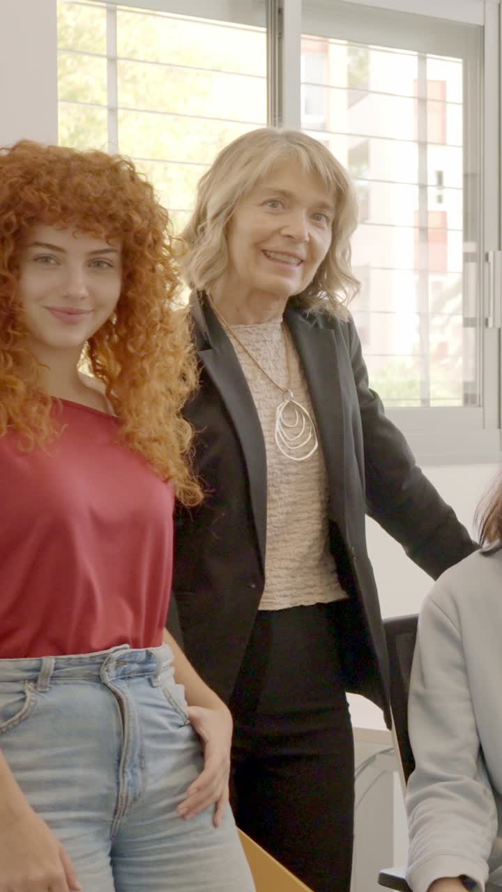 Mature woman with her daughter and successor in business