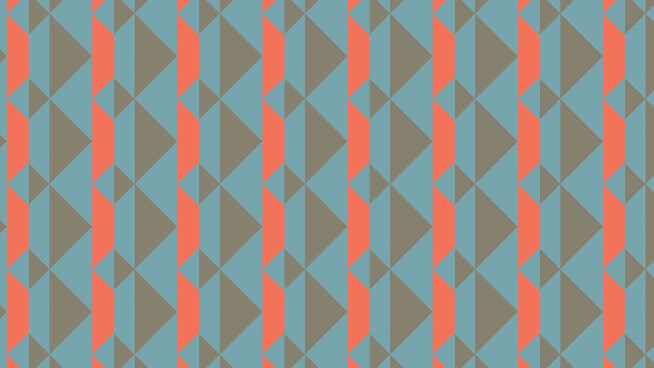Vintage pattern with dynamic geometric tiles in a warm color palette. Retro mosaic flat motion graphic animation in a seamless loop