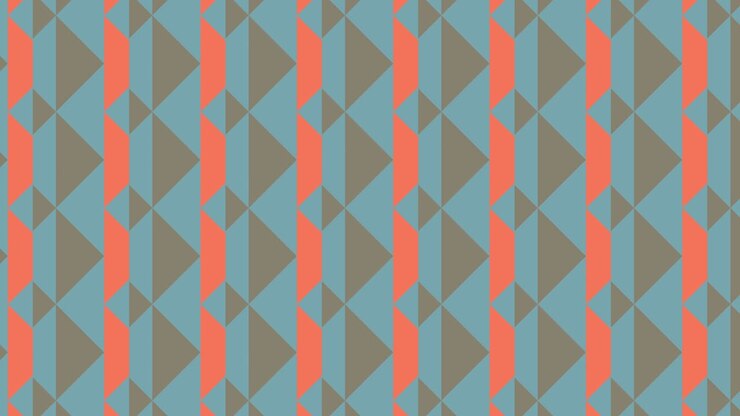 Vintage pattern with dynamic geometric tiles in a warm color palette. Retro mosaic flat motion graphic animation in a seamless loop