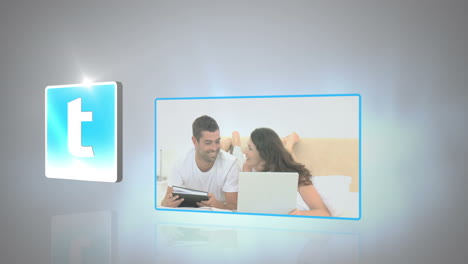 montaje de parejas utilizando dispositivos de medios