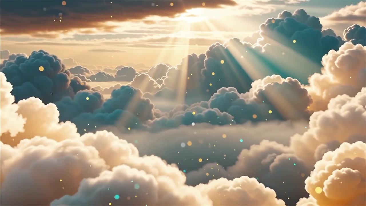Christian Heavenly Light Worship Background
