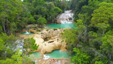 Luftüberführung-Von-Cascadas-Roberto-Barrios-Wasserfällen-In-Mexiko