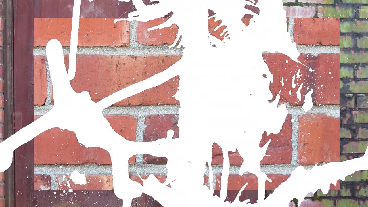 벽 배경의 변화에 대한 페인트 스플래트의 애니메이션