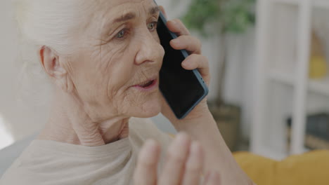senior woman talking on a phone