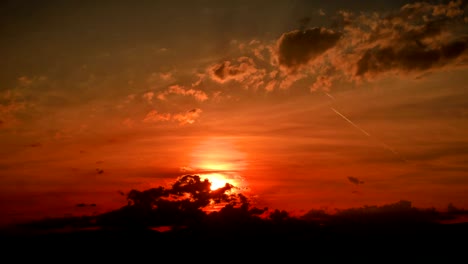 gold panorama sunset time lapse 4k