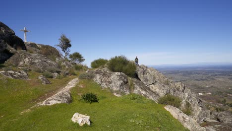 landscape mountains around marvao in alentejo, portugal