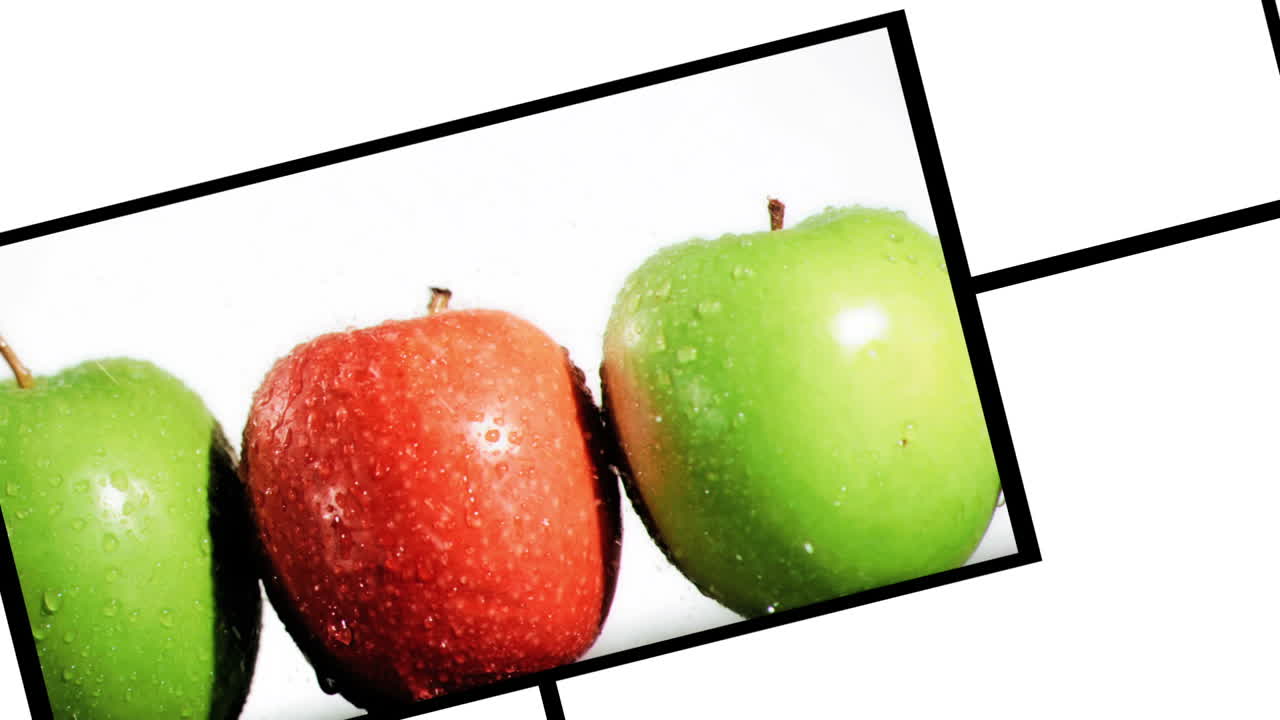 건강한 과일의 조립