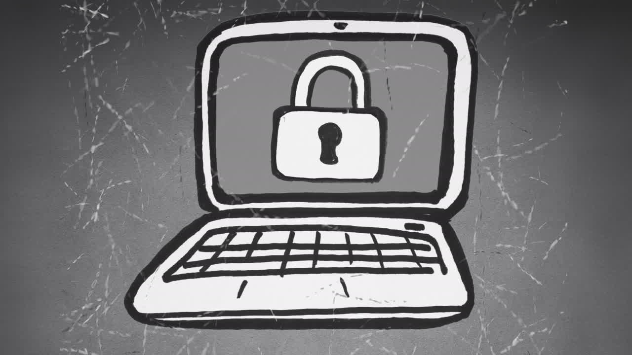 dibujo de una computadora portátil cerrada