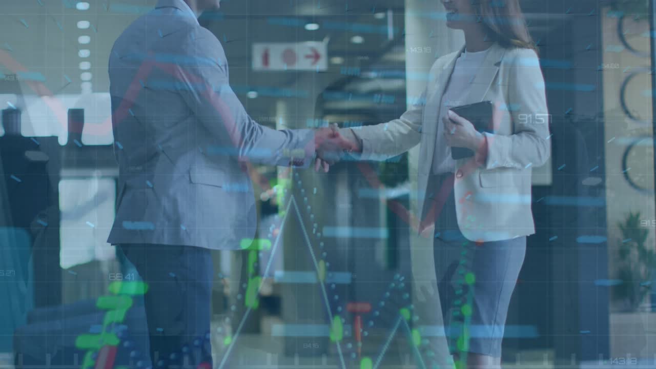 Animazione dell'elaborazione di dati finanziari su persone in ambito aziendale