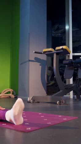 sporty young woman doing yoga practice