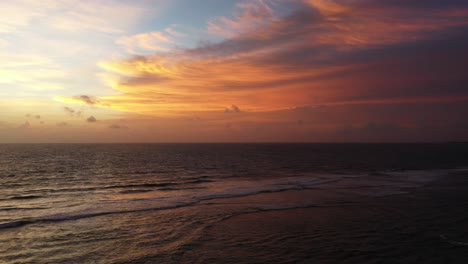the most colorful sunset aerial ever filmed in hikkaduwa, sri lanka.