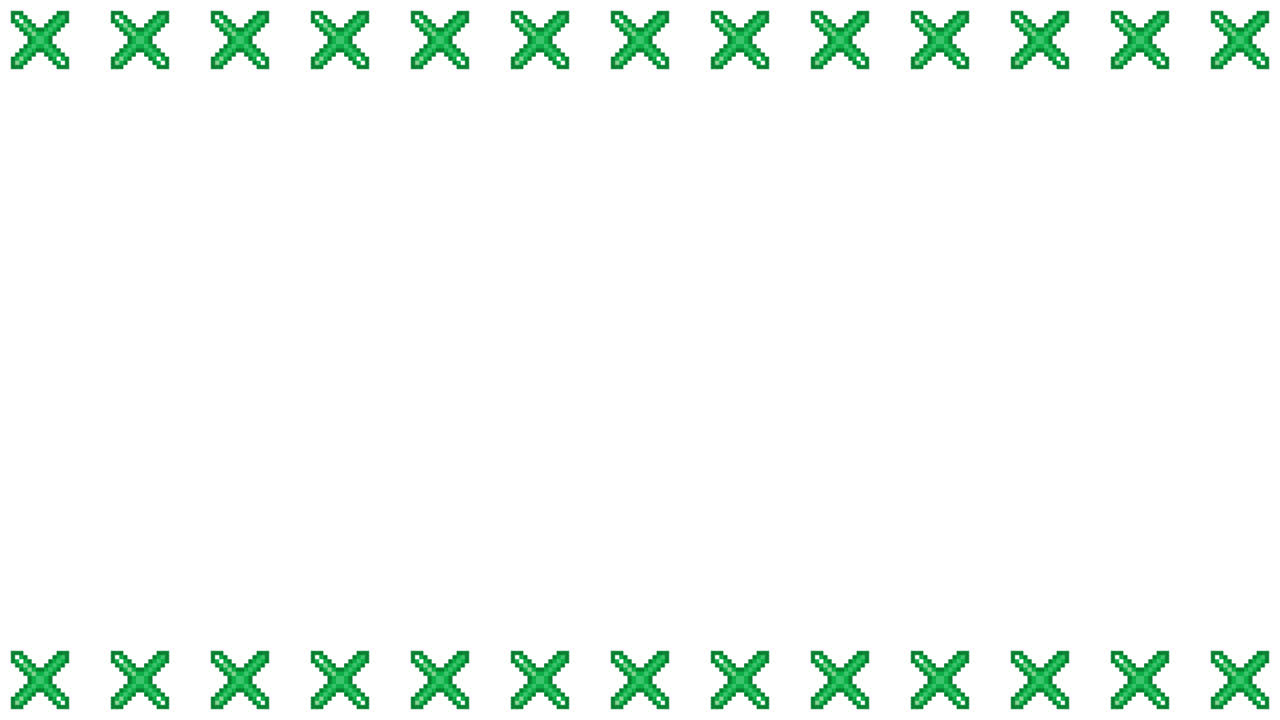 Pixel Art Mini Cross mark Frame Animated Overlay 1080p Transparent 30 fps (5).mov