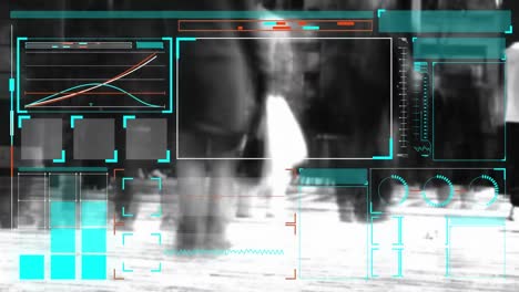 Animación-Del-Procesamiento-De-Datos-Sobre-Personas-Caminando-Por-La-Ciudad