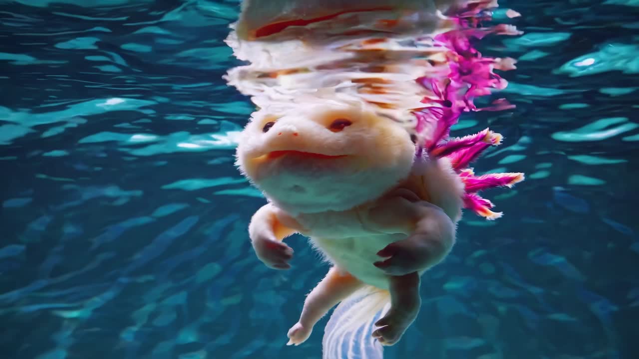 Axolotl Underwater
