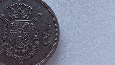 old spanish coin close up