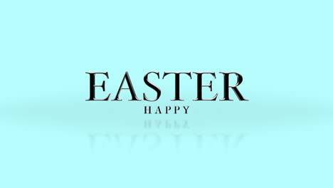 elegance and fashion happy easter text on blue gradient