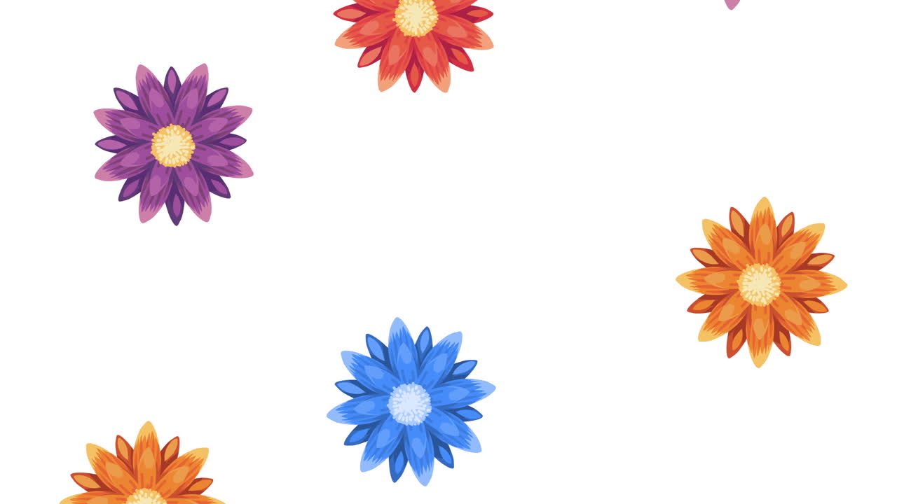 patrón floral de colores