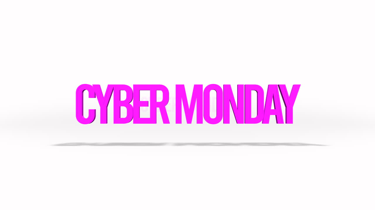 texto de lunes cibernético en gradiente blanco fresco