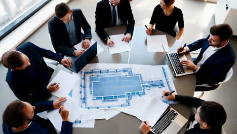 business meeting of architects