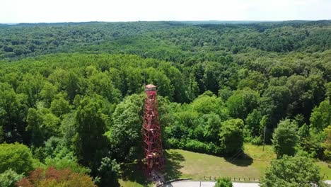 drone de torre de fuego - bosque