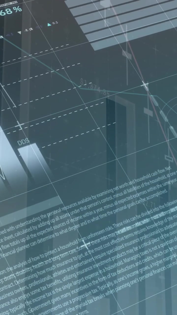 Animation of data processing on black background