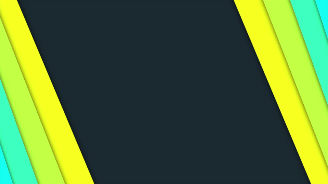 모션 소개 기하학적 노란색과 파란색 라인 추상적 인 배경