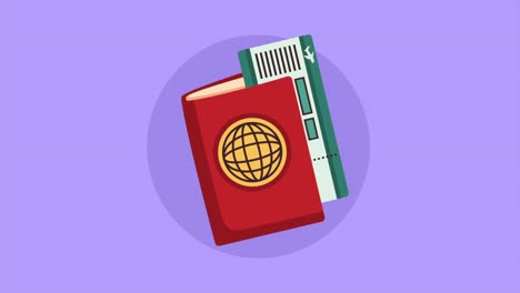 pasaporte y billete de avión