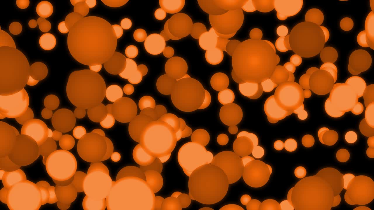 Animação de gráficos em movimento de uma bola de pontos de tamanho grande