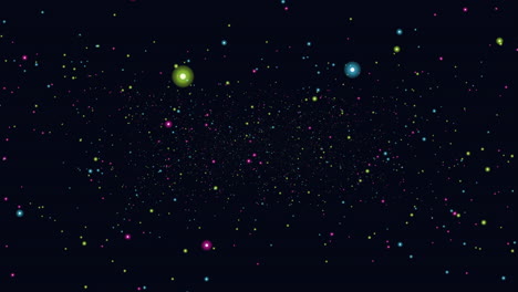 galaxia oscura profunda con polvo volador y estrellas