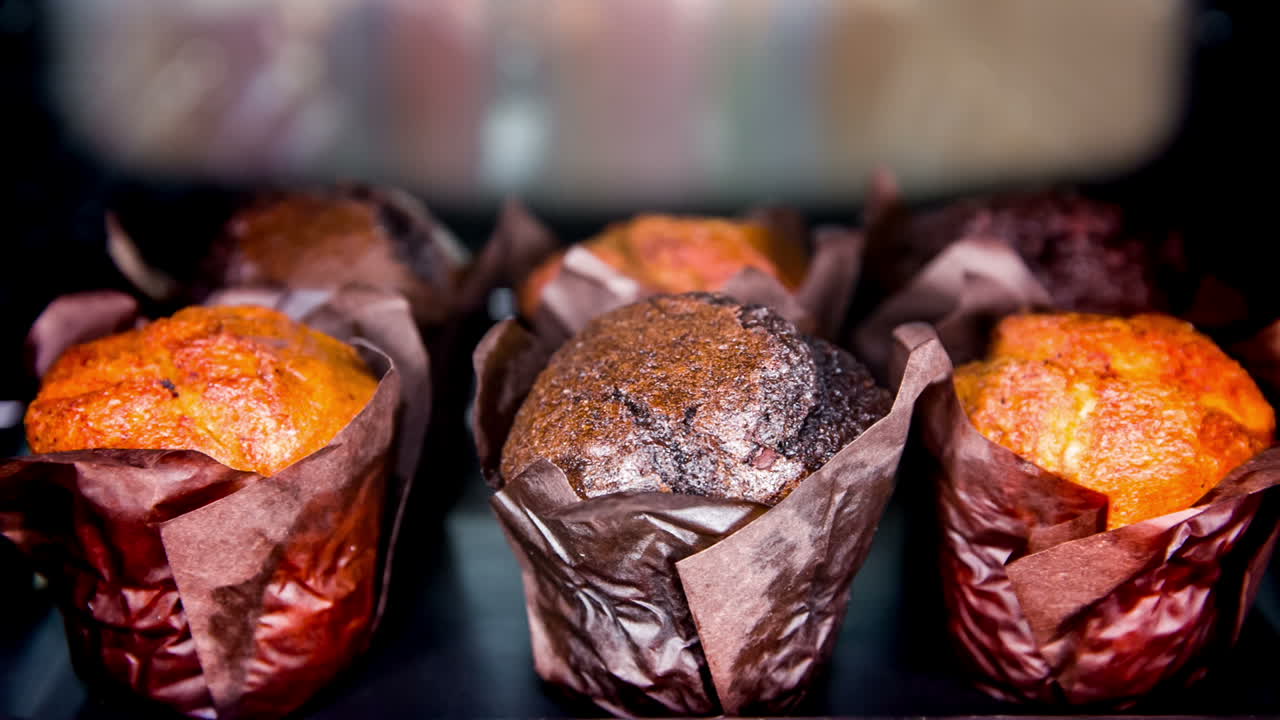 Baking muffins in the oven. Cooking in the oven.
