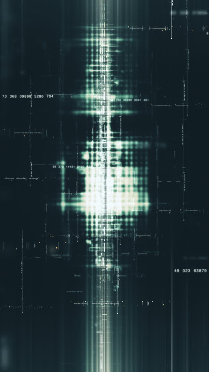 Futuristic metaverse, hi-tech digital data telemetry with encrypted numbers, display dynamic background for computer desktop vertical screen display format