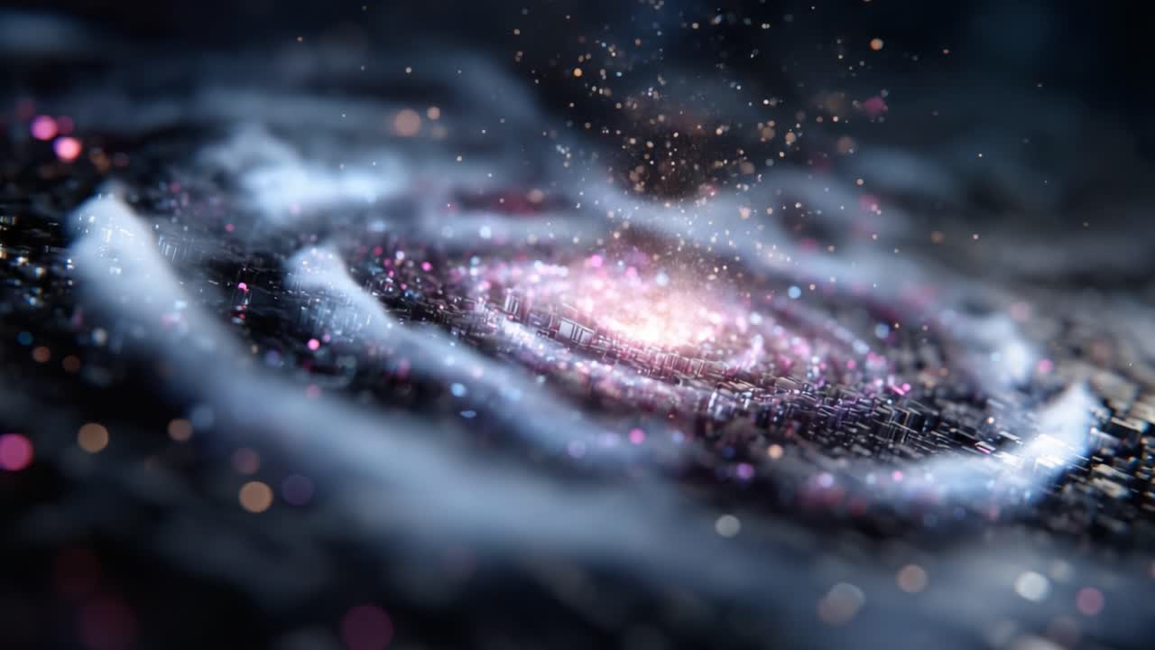 Una danza cosmica mozzafiato: esplora la bellezza di una galassia a spirale piena di stelle, polvere e colori vivaci catturati nelle profondità dello spazio