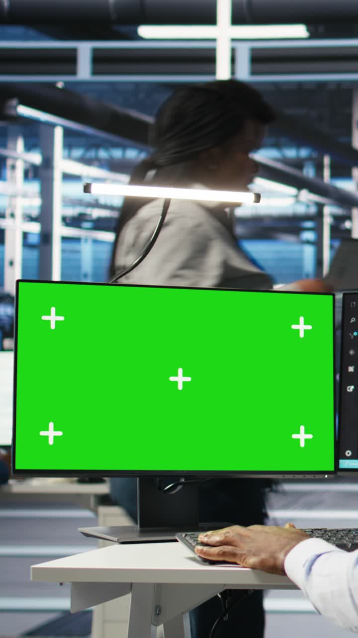 Vertical Video Data Center Admin Using Green Screen Pc To Do Node Tree Programming