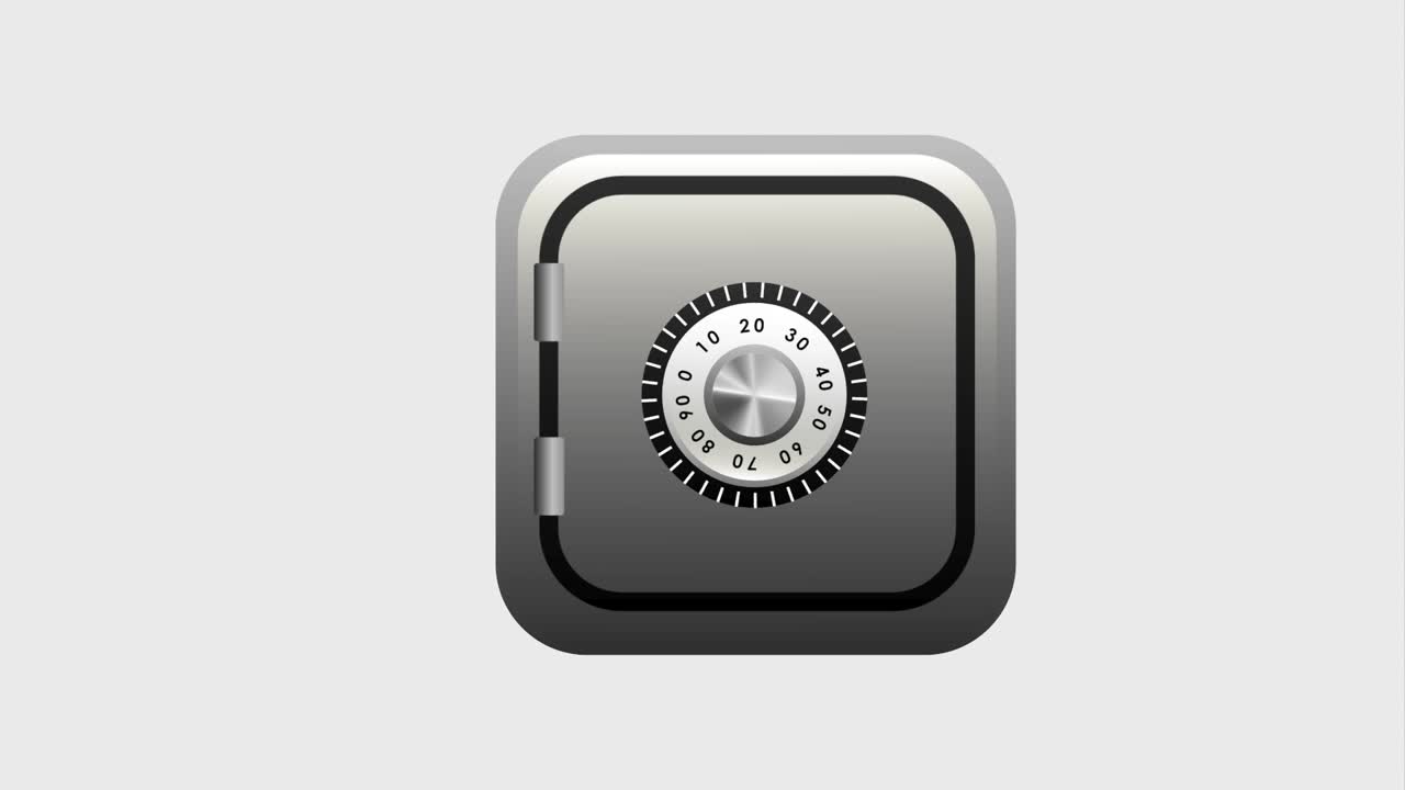 seguridad de contraseña de dinero bancario de caja fuerte abierta