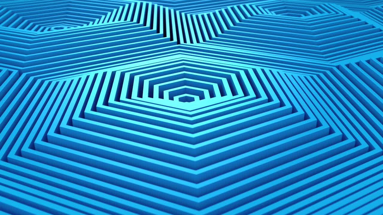 los hexágonos formaron una onda