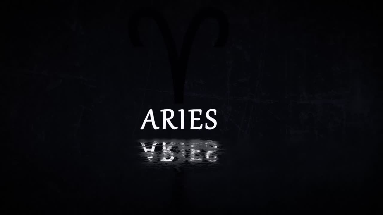 presentación animada del signo del zodiaco aries revelada a través de una tormenta eléctrica