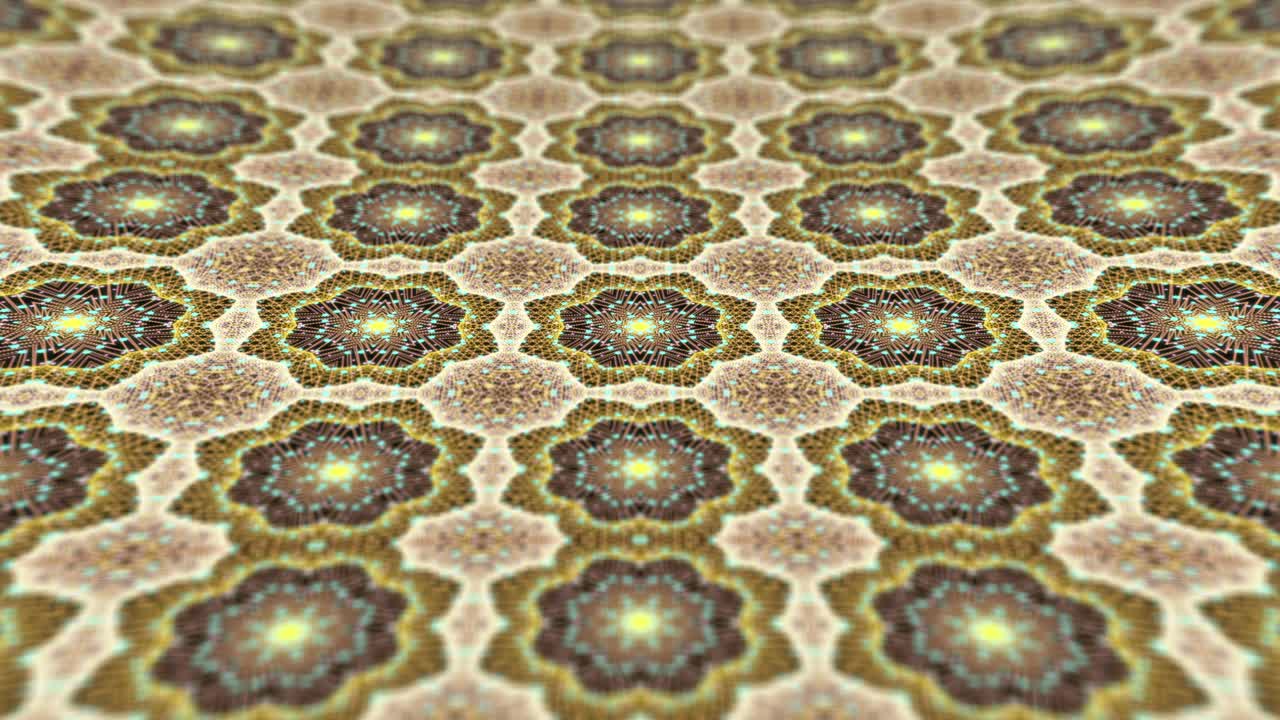 fondo caleidoscópico para yoga, meditación, fitness, clubes, etc. 4k multicolor red floral bucle concepto de gráficos de movimiento. moderno abstracto digital mandala animación fractal sin costuras