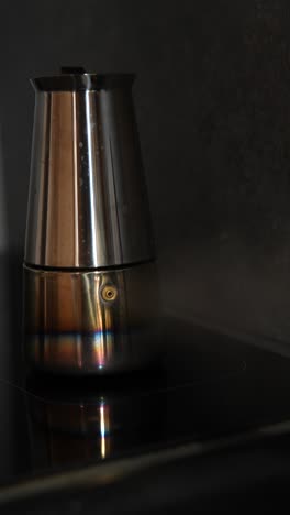 moka pot on stovetop