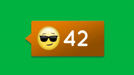 smiling face with sunglasses emoji with number count increasing 4k