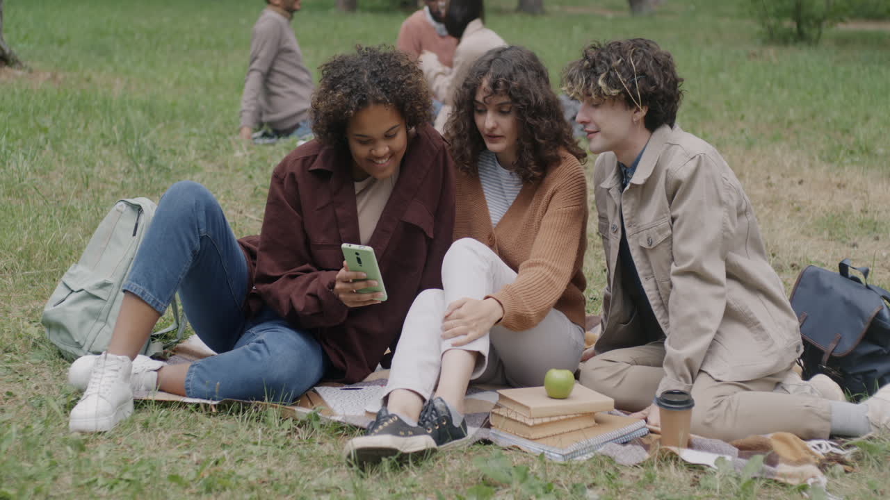 amigos disfrutando de un picnic en el parque