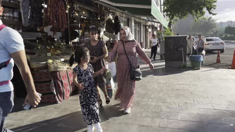 diyarbakir, turkey, cinematic places - street view - street walking afternoon with family