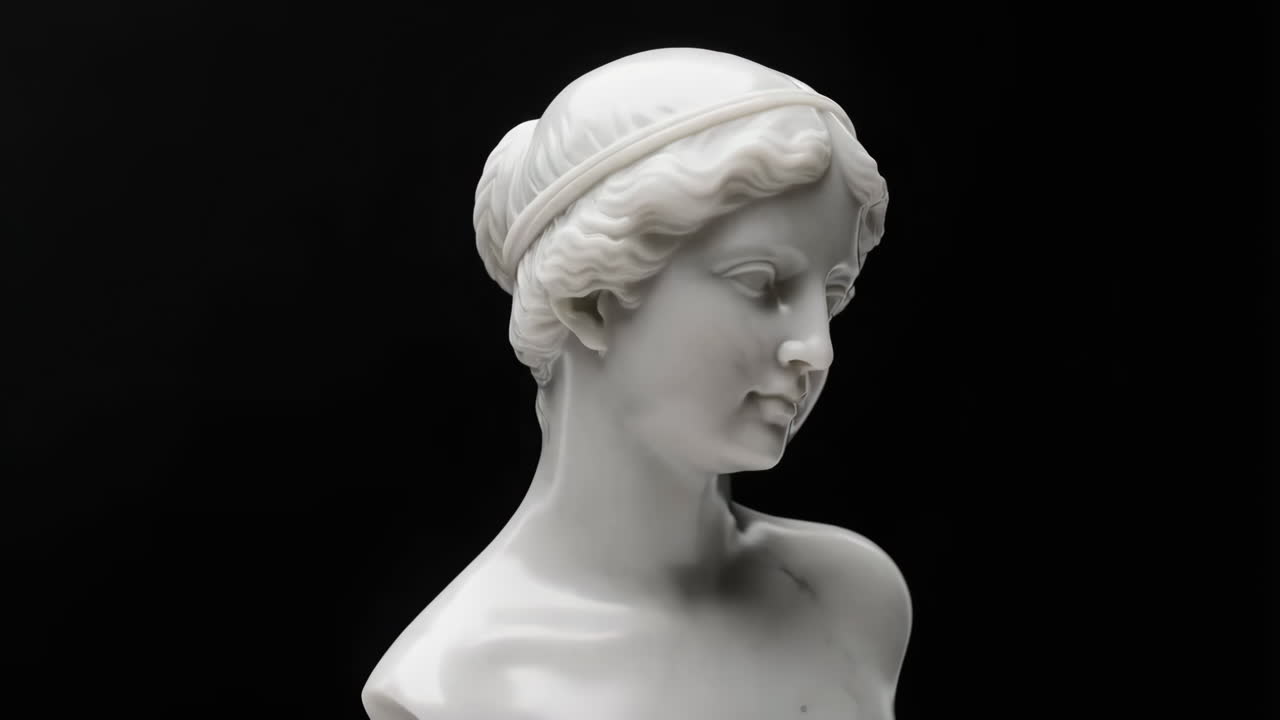 White Marble Bust of a Woman