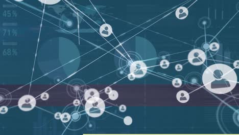 Animation-of-network-of-connections-over-data-processing