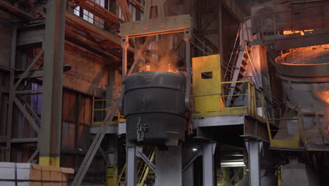 hot metal casting in a foundry