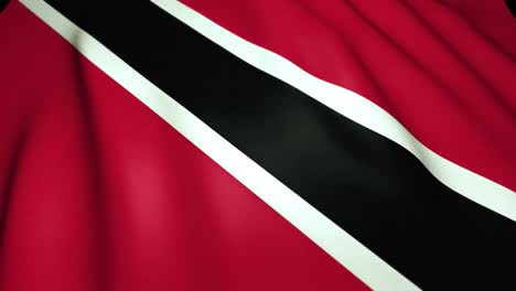 waving realistic trinidad flag in 4k, loop animation